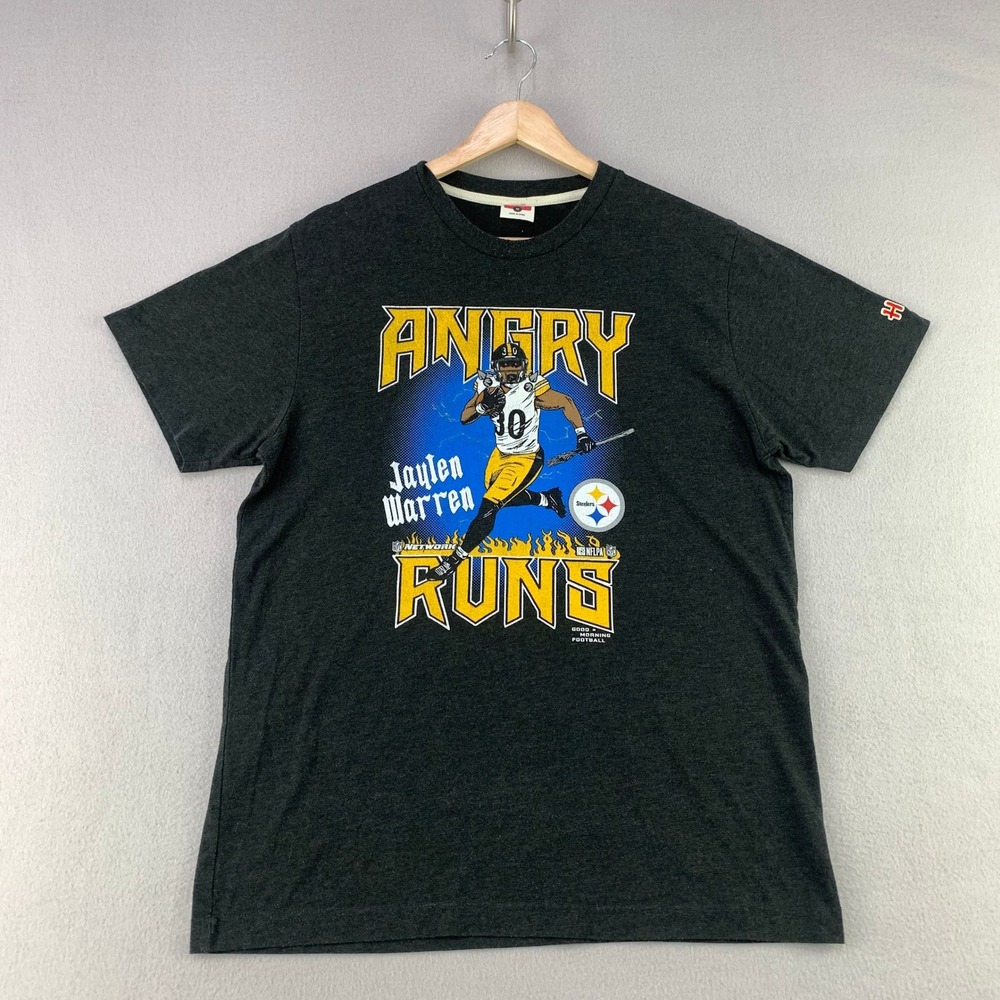 Homage Pittsburg Steelers T-Shirt Mens M Jaylen Warren Angry Runs Graphic Tee